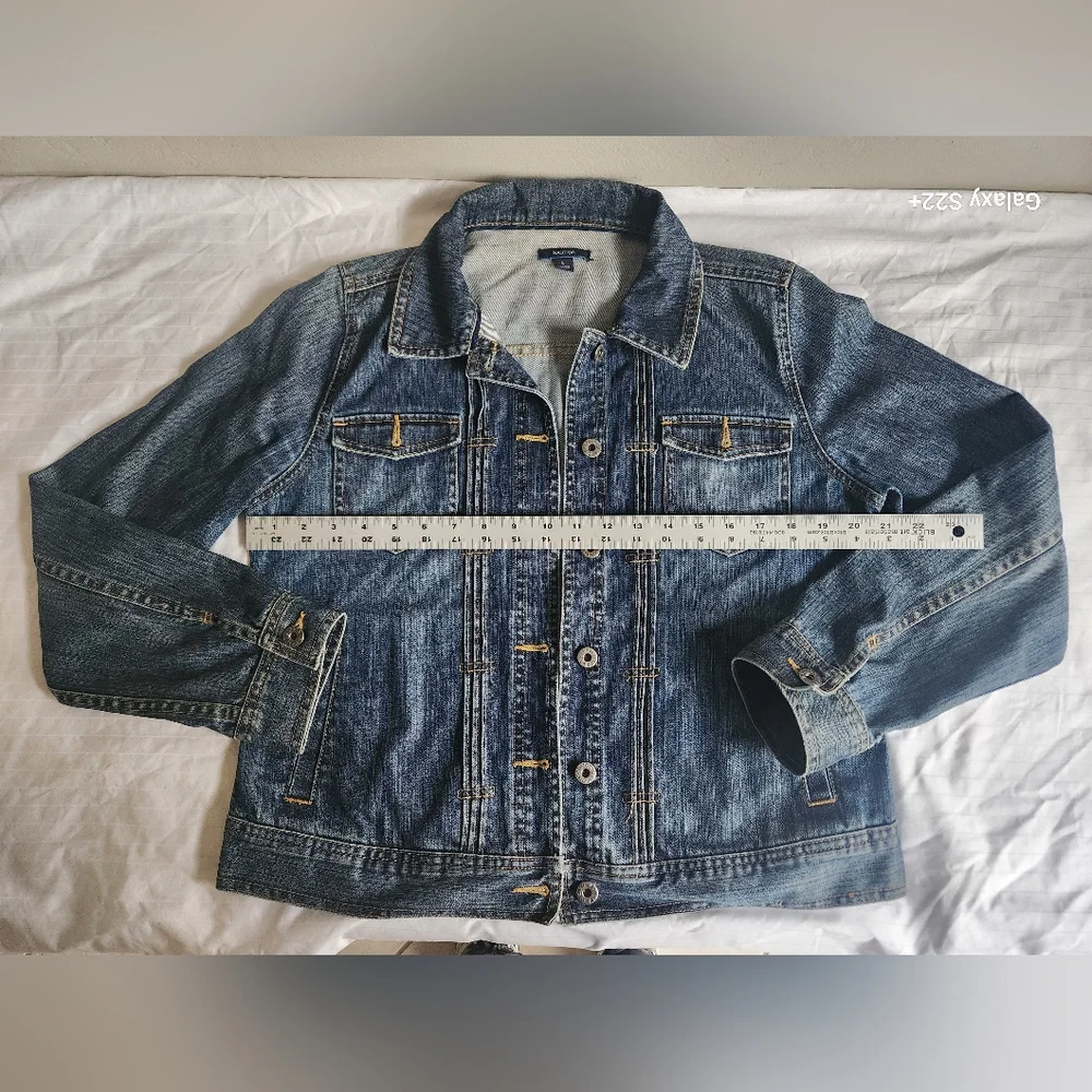 Nautica Women's Blue Denim Jacket SKU A18 - Picture 2 of 7